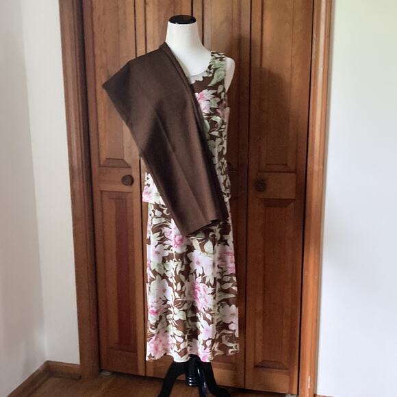 Madison Leigh Pink & Brown 3 Piece Top, Skirt, & Pant Set, Size 8 - Picture 2 of 14